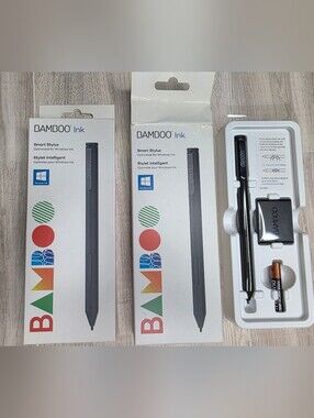 Set Of 2 NIB Wacom Bamboo Ink Smart Stylus - Black